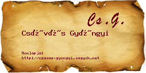 Csávás Gyöngyi névjegykártya