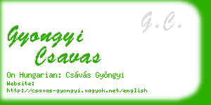 gyongyi csavas business card