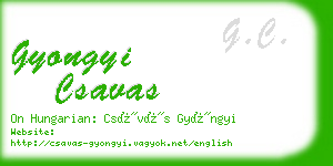 gyongyi csavas business card